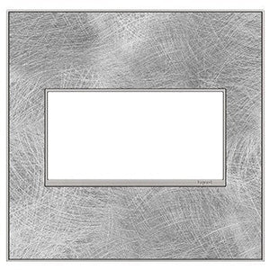 adorne® AWM2GSP4 Spiraled Stainless Two-Gang Screwless Wall Plate
