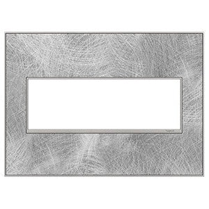 adorne® AWM3GSP4 Spiraled Stainless Three-Gang Screwless Wall Plate