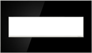 adorne® AWM4GBLS4 Black Stainless Four-Gang Screwless Wall Plate