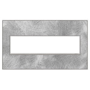 adorne® AWM4GSP4 Spiraled Stainless Four-Gang Screwless Wall Plate