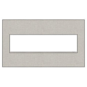 adorne® AWM4GTL4 True Linen Four-Gang Screwless Wall Plate