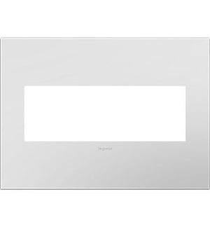 adorne® AWP3GPW4 Matte White Three-Gang Screwless Wall Plate with Microban®