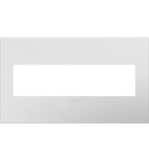 adorne® AWP4GPW4 Matte White Four-Gang Screwless Wall Plate with Microban®