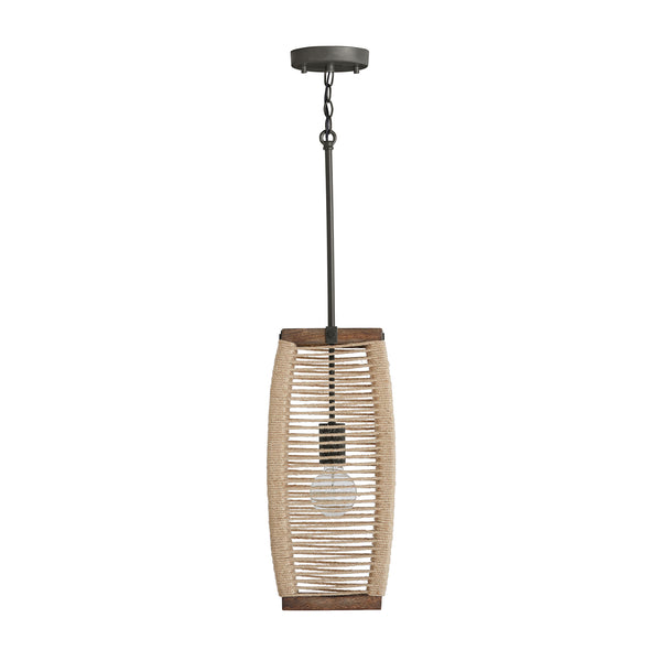 Jake 8.5'' One Light Pendant, Grey Wash and Iron - Main Product Image.jpg