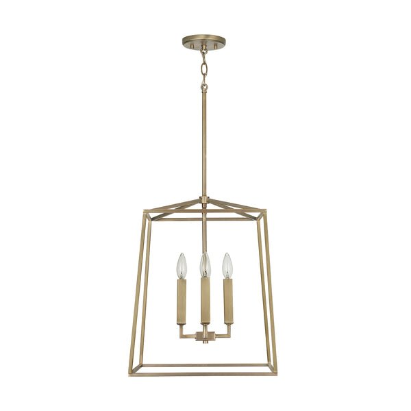 Morgan 16" Four Light Foyer, Aged Brass