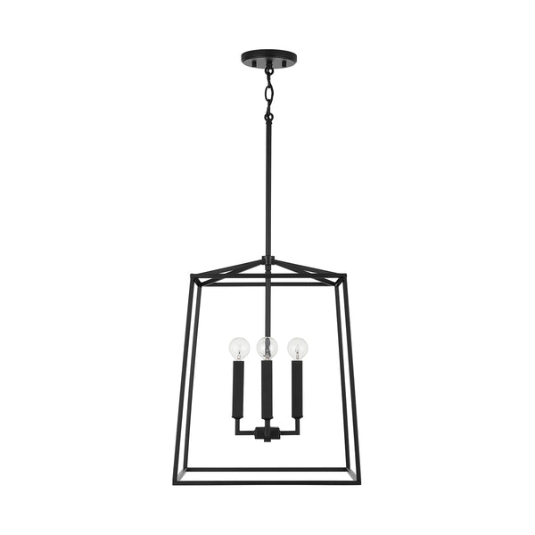 Morgan 16" Four Light Foyer, Matte Black