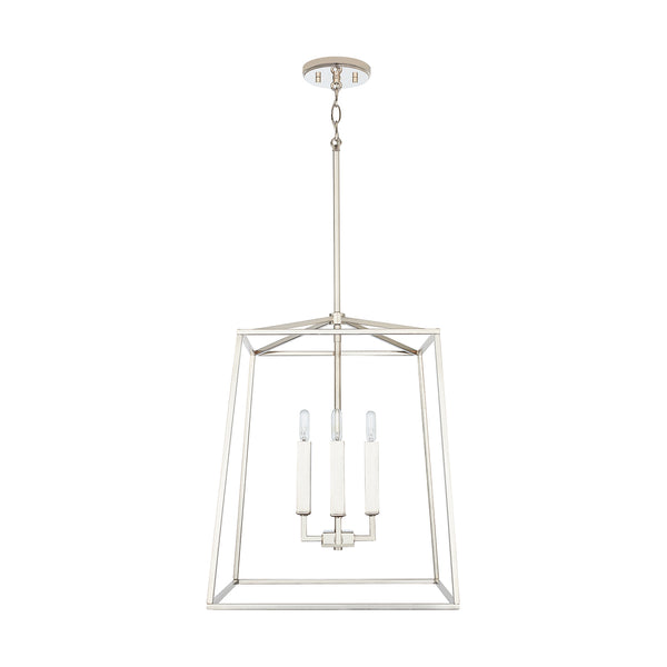 Morgan 16" Four Light Foyer, Polished Nickel