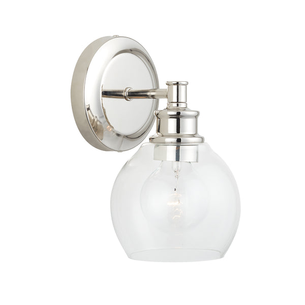 Lee 5.75" One Light Wall Sconce, Polished Nickel