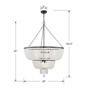 Kylie 32'' 12 Light Chandelier, Matte Black Alt 4.jpg