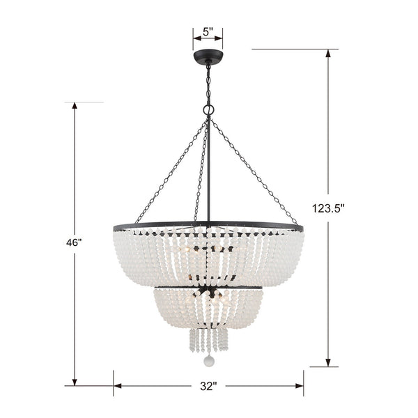 Kylie 32'' 12 Light Chandelier, Matte Black Alt 4.jpg