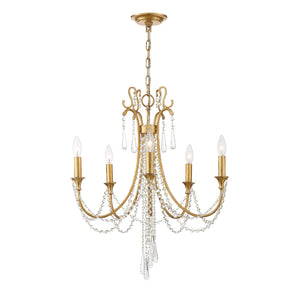 Arcina 23.5'' Five Light Chandelier, Antique Gold - Alternate Product Image 1.jpg