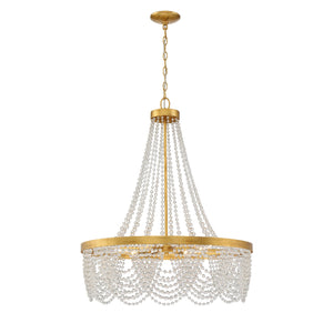 Fioluxe 27'' Four Light Chandelier, Antique Gold Clear - Alternate Product Image 1.jpg