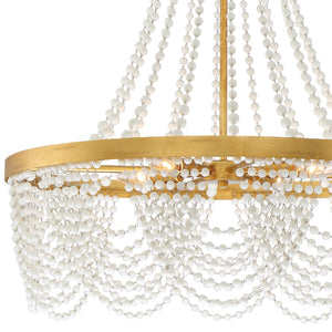 Fioluxe 27'' Four Light Chandelier, Antique Gold White - Alternate Product Image 3.jpg
