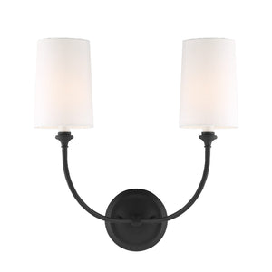 Sylvain 15.5'' Two Light Wall Sconce, Black - Main Product Image.jpg