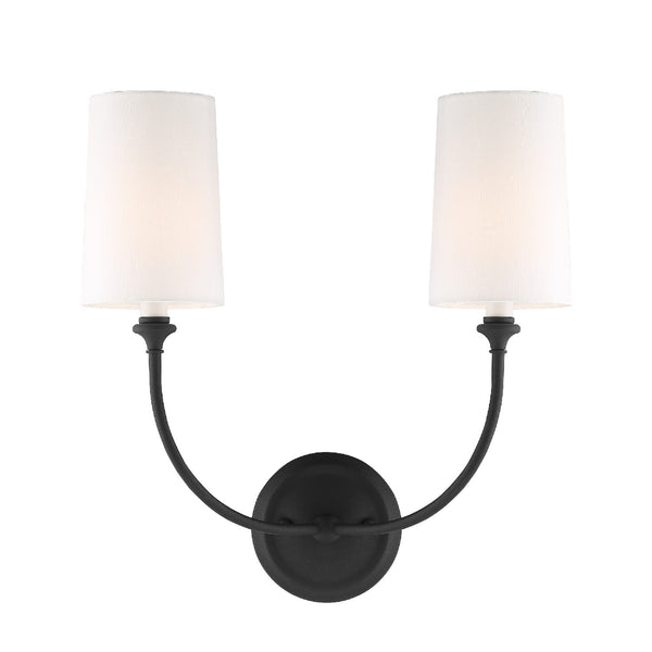 Sylvain 15.5'' Two Light Wall Sconce, Black - Main Product Image.jpg