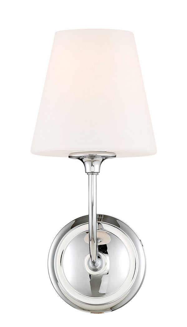 Sylvain 6" One Light Wall Sconce, Polished Chrome