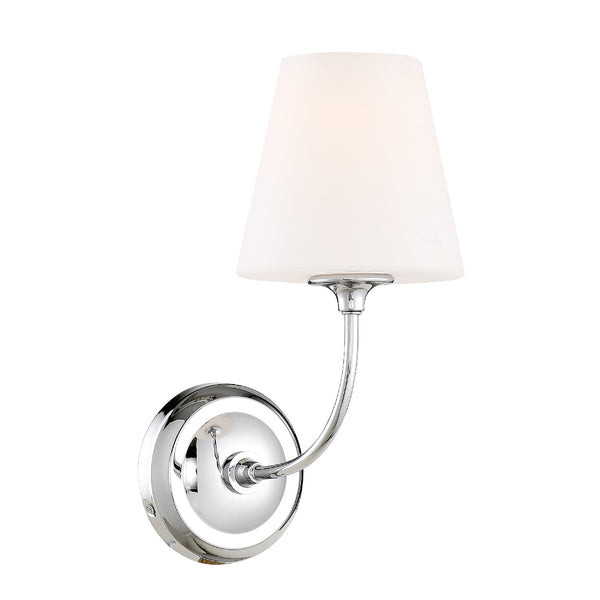Sylvain 6" One Light Wall Sconce, Polished Chrome