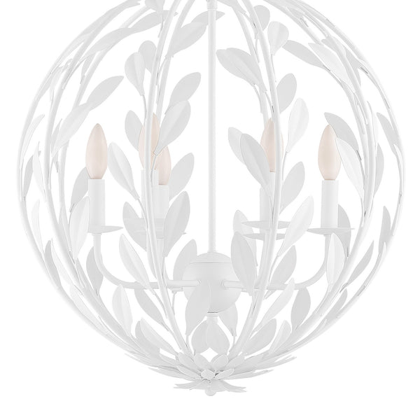 Laurel 21'' Six Light Chandelier, Matte White - Alternate Product Image 3.jpg