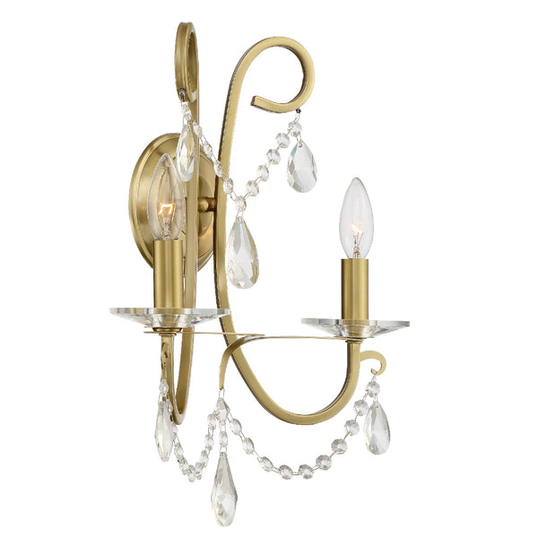 Ophelia 14'' Two Light Wall Sconce, Gold Clear Hand Cut Crystal - Main Product Image.jpg