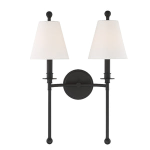 Rivoli 15'' Two Light Wall Sconce, Black - Main Product Image.jpg