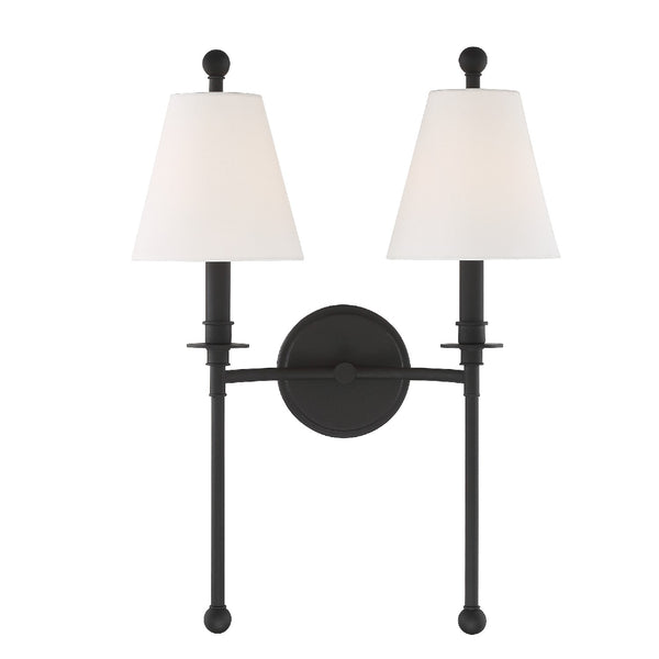 Rivoli 15'' Two Light Wall Sconce, Black - Main Product Image.jpg