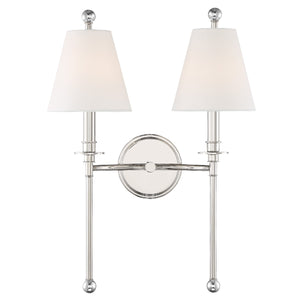 Rivoli 15'' Two Light Wall Sconce, Polished Nickel - Main Product Image.jpg