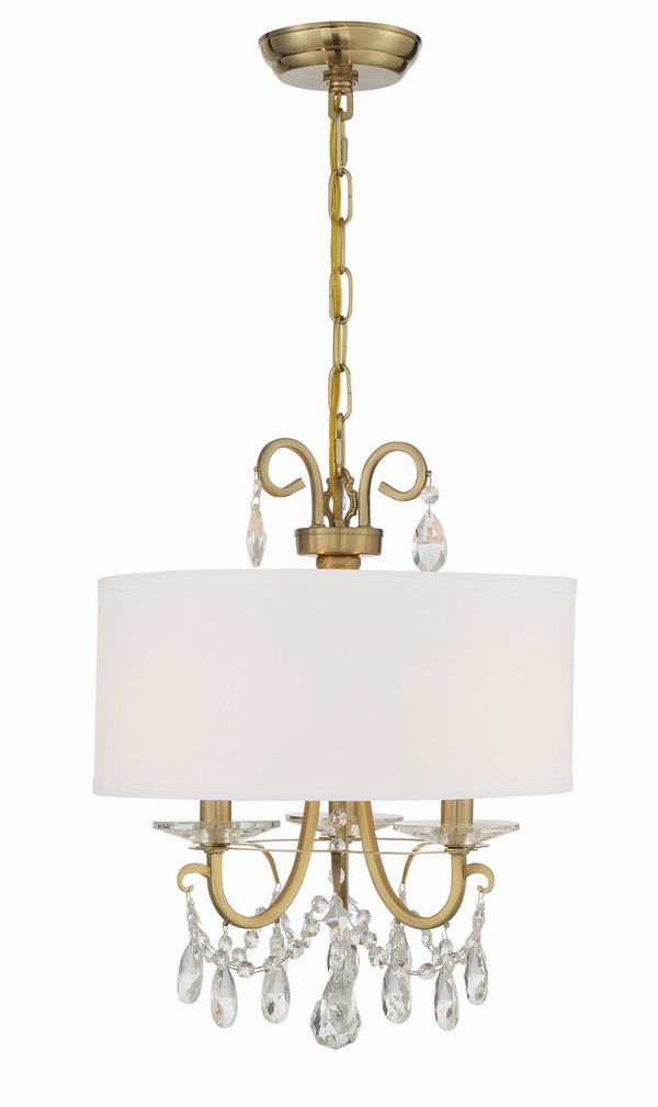 Ophelia 14'' Three Light Chandelier, Gold Clear Hand Cut Crystal - Main Product Image.jpg