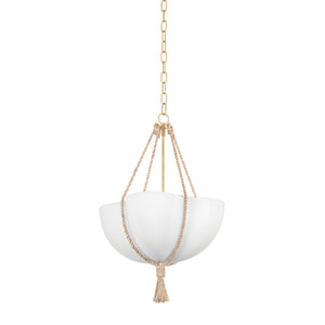 Seraine 20" One Light Pendant, Vintage Gold Leaf