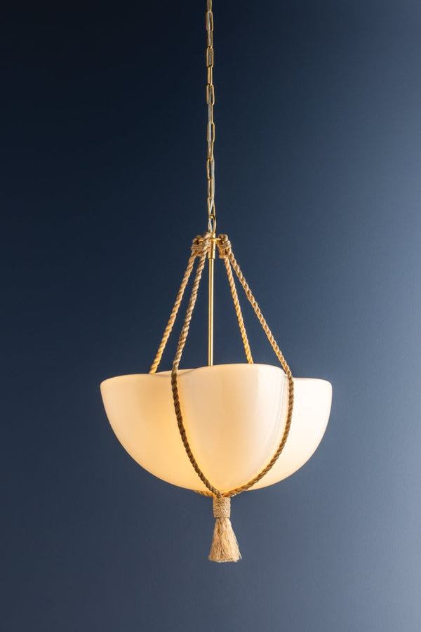 Seraine 20" One Light Pendant, Vintage Gold Leaf