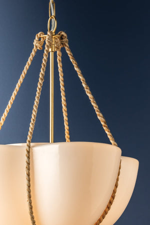 Seraine 20" One Light Pendant, Vintage Gold Leaf