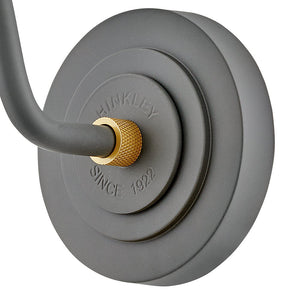Vortex 9" One Light Small Gooseneck Barn Light, Dark Matte Grey