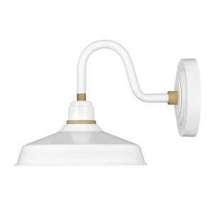 Vortex 9" One Light Small Gooseneck Barn Light, Gloss White