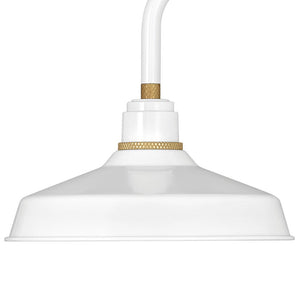 Vortex 9" One Light Small Gooseneck Barn Light, Gloss White