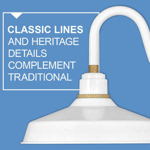 Vortex 9" One Light Small Gooseneck Barn Light, Gloss White
