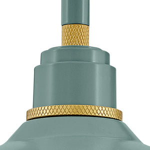 Vortex 9" One Light Small Gooseneck Barn Light, Sage Green