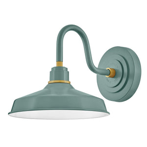 Vortex 9" One Light Small Gooseneck Barn Light, Sage Green