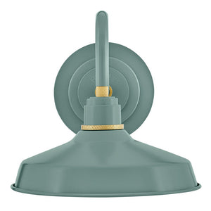 Vortex 9" One Light Small Gooseneck Barn Light, Sage Green