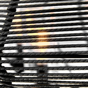 Luca 42" Six Lights Large Single Tier Chandelier, Black / Black Shade