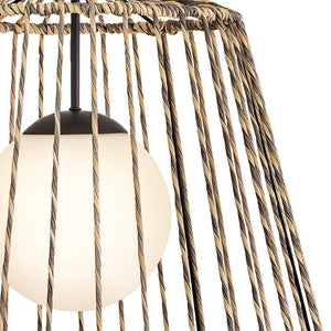 Quasar 24" One Light Large Hanging Pendant, Black