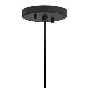 Quasar 24" One Light Large Hanging Pendant, Black