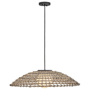 Quasar 30" One Light Large Hanging Pendant, Black