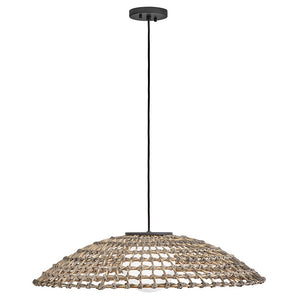 Quasar 30" One Light Large Hanging Pendant, Black