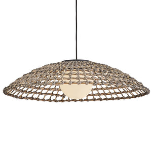 Quasar 30" One Light Large Hanging Pendant, Black