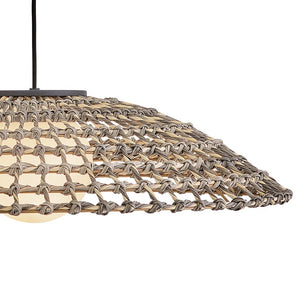 Quasar 30" One Light Large Hanging Pendant, Black