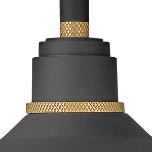 Vortex 16" One Light Medium Straight Arm Barn Light, Textured Black