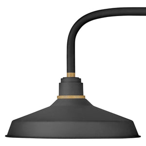 Vortex 16" One Light Medium Straight Arm Barn Light, Textured Black