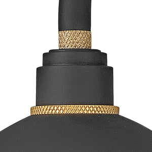 Wrought 12" One Light Medium Tall Gooseneck Barn Light, Textured Black