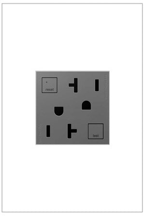 adorne® AGFTR2202M4 Tamper-Resistant 20A Duplex Self-Test GFCI Receptacles, Magnesium