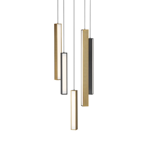 FM Modern 16.88'' LED Pendant, Black/Aged Brass and Black - Main Product Image.jpg