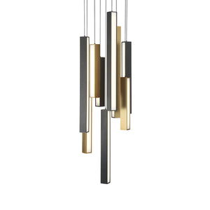 FM Modern 16.88'' LED Pendant, Black/Aged Brass and Black - Main Product Image.jpg
